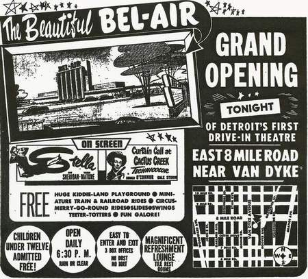 Bel Air Drive-In Theatre - BEL-AIR GRAND OPENING AD 8-25-50
